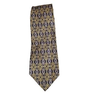 Robert Talbott‎ Silk Tie Best of Class Gold Blue Patterned Necktie Men's